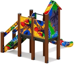 Горка с домиком - ИО 41.01.05-03 - (Граффити) H=900, фото 3