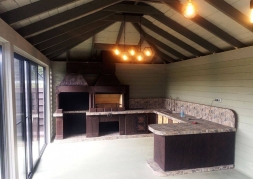 Застекленная беседка БАЛТИКА с барбекю, фото 2