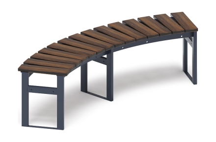 Модульная скамья радиальная (темный дуб) МФ 42.01.17, фото 4