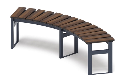 Модульная скамья радиальная (темный дуб) МФ 42.01.17, фото 3