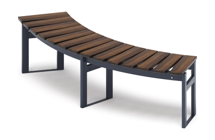 Модульная скамья радиальная (темный дуб) МФ 42.01.17, фото 2