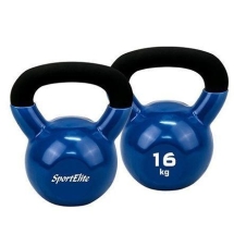 Гиря чугунная с виниловым покрытием SportElite 16 кг Гиря чугунная с виниловым покрытием SportElite 16 кг