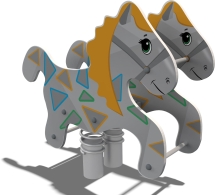 Качели на пружине Конек-Горбунок КЧ040.00 для игровой детской площадки