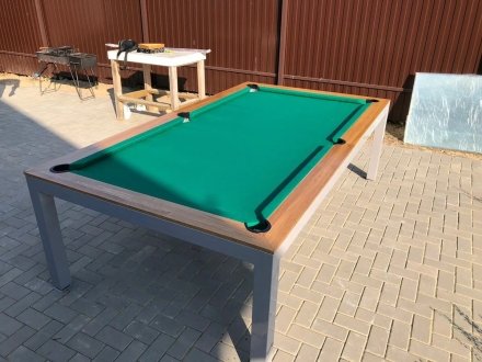 ВСЕПОГОДНЫЙ БИЛЬЯРДНЫЙ СТОЛ &quot;ДОБРЫНЯ&quot; 8 футов ХАЙ-ТЕК-STYLE (пул), фото 1