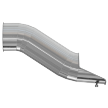 Горка туннельная из нержавеющей стали с высотой спуска 1000 мм, цвет нержавеющая сталь – STP19-1000-765