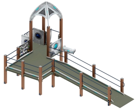Горка Забота Космопорт (серый) ДОВ 20.14.03-02 Н 750, фото 2