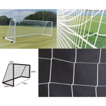 Сетка футбольная "EL LEON DE ORO", a:7.5 b:2.5 c:1.2 d:2.5, нить 3мм ПП, квадратная ячейка Сетка футбольная "EL LEON DE ORO", a:7.5 b:2.5 c:1.2 d:2.5, нить 3мм ПП, квадратная ячейка