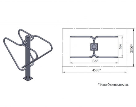 Уличный тренажер TORUDA &quot;Брусья двойные&quot;, фото 2