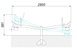 Качели-балансир Лодочка 2 КЧ096 для детской площадки, фото 4