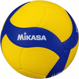 Мяч вол. &quot;MIKASA V430W&quot;, р.4, вес 195-225г, синт.кожа (ПУ), 18 пан, маш.сш., бут.кам, желто-синий