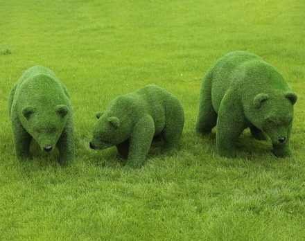 Топиари композиция медведи, Семья - газон Eco, фото 1