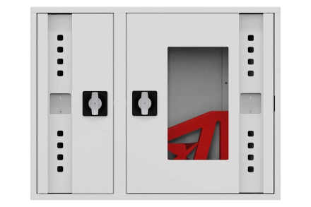 Пожарный шкаф НПО ПУЛЬС ШП-К-О-Пульс-315 НОБ/ВОБ (У) ручка-замок, пр/лев, нав/встр, открытый, белый, 840x650x230 мм 5501010200147, фото 1