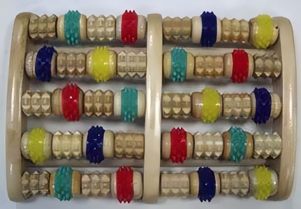 Массажер для стоп с резиной 5 роликов, фото 1