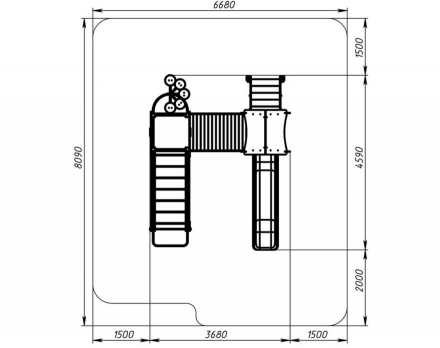 Детская игровая площадка Лукоморье ДИК 2.25.06-11 H=1200, фото 6