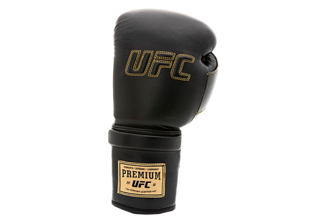 (UFC Премиальные тренировочные перчатки на шнуровке черные - 16 Oz), фото 1