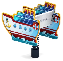 Пароходик - Качалка на пружине - ИО 22.17.01-01.И1