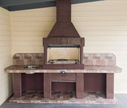 Прямоугольная беседка СЦЕНКА с барбекю, фото 2