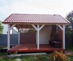 Прямоугольная беседка СЦЕНКА с барбекю, фото 1
