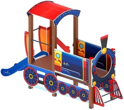 Паровозик (синий) - ДИК 1.03.5.01-01 - Игровой комплекс H=750, фото 3