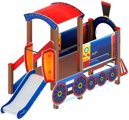 Паровозик (синий) - ДИК 1.03.5.01-01 - Игровой комплекс H=750, фото 2