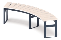 Модульная скамья радиальная (беленый дуб) МФ 42.01.17-01, фото 1