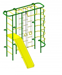 Детский спортивный комплекс Пионер С7Л зелёно/жёлтый