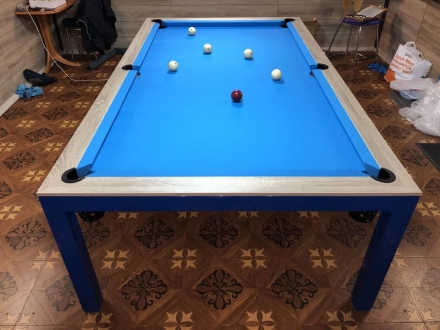 БИЛЬЯРДНЫЙ СТОЛ 8 ФУТОВ &quot;РУМЯНЦЕВ&quot; ХАЙ-ТЕК STYLE (пул), фото 2