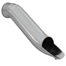 Горка туннельная из нержавеющей стали с высотой спуска 1500 мм, цвет нержавеющая сталь – STP19-1500-765