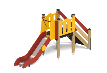 Детская горка Малый Теремок ГР-06.2 H=965 для игровой площадки, фото 1