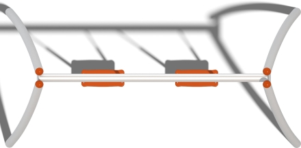 Качели двухсекционные Кураж Vector КЧ081.00.10 для детской площадки, фото 3