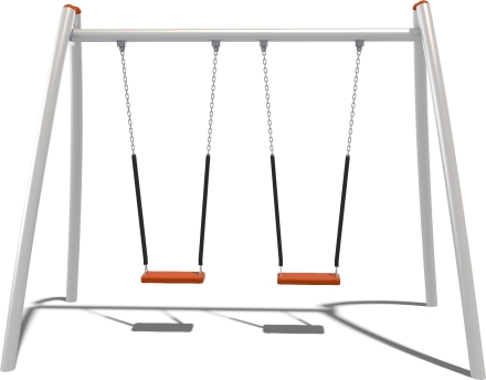 Качели двухсекционные Кураж Vector КЧ081.00.10 для детской площадки, фото 2