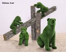 Топиари композиция Мишки на дереве, 4 шт - Deluxe Greeen
