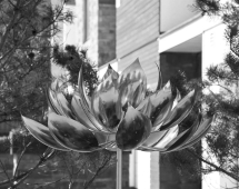 Скульптура из нержавеющей стали Лотос Стандартный размер