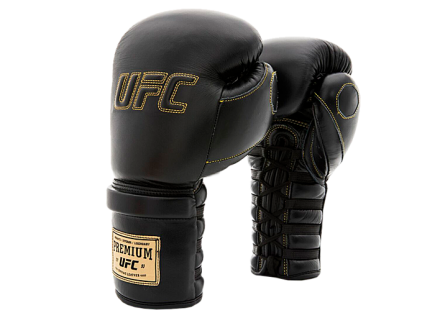 (UFC Премиальные тренировочные перчатки на шнуровке черные - 18 Oz), фото 5