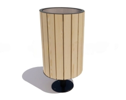 Урна Эстель круглая на ножке (лиственница), фото 2 Урна Эстель круглая на ножке (лиственница), фото 2