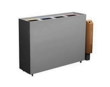 Урна для раздельного сбора мусора 09, 4 секции плюс урна для батареек Урна для раздельного сбора мусора 09, 4 секции плюс урна для батареек