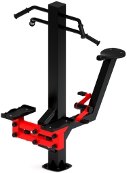 Степ+Вело (красный) - Уличный тренажер - СТ 018-11.И1, фото 4 Степ+Вело (красный) - Уличный тренажер - СТ 018-11.И1, фото 4