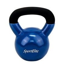 Гиря чугунная с виниловым покрытием SportElite 24 кг Гиря чугунная с виниловым покрытием SportElite 24 кг