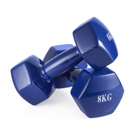 Гантель неразборная  8 кг винил, фото 2