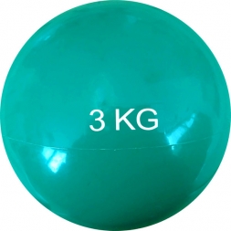 Медбол 3кг., d-15см. зеленый ПВХ-песок