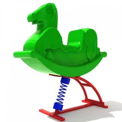 Качалка на пружине Лошадка для детской игровой площадки, фото 1 Качалка на пружине Лошадка для детской игровой площадки, фото 1