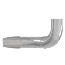 Горка туннельная поворотная из нержавеющей стали с высотой спуска 2500 мм, цвет нержавеющая сталь – STK39-2500-765