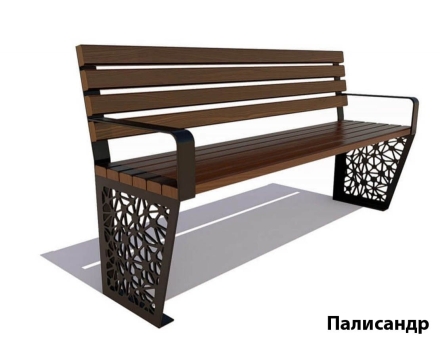 Парковая скамейка Сколково, Лиственница 1,8 м, фото 4