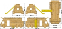 Детская площадка TORUDA WOOD Пожарная машина Детская площадка TORUDA WOOD Пожарная машина