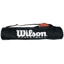 Сумка на 5 мячей Wilson Tube Bag, арт.WTB1810, на 5 баскет. мячей, лого Wilson, нейлон,ПЭ, черный Сумка на 5 мячей Wilson Tube Bag, арт.WTB1810, на 5 баскет. мячей, лого Wilson, нейлон,ПЭ, черный