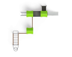Детская игровая площадка Лукоморье ДИК 2.25.07-01.С H=1200, металлический скат, фото 5