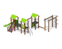 Детская игровая площадка Лукоморье ДИК 2.25.07-01.С H=1200, металлический скат, фото 3