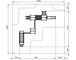 Детская игровая площадка Лукоморье ДИК 2.25.07-01.С H=1200, металлический скат, фото 6
