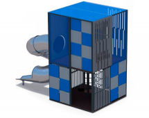 Игровой комплекс TORUDA 10116 (закрытая винтовая горка из нержавеющей стали Н-2000)