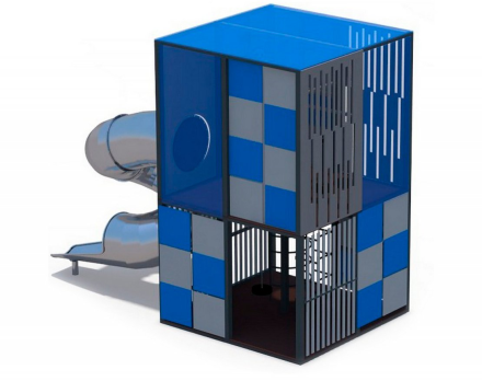 Игровой комплекс TORUDA 10116 (закрытая винтовая горка из нержавеющей стали Н-2000), фото 2